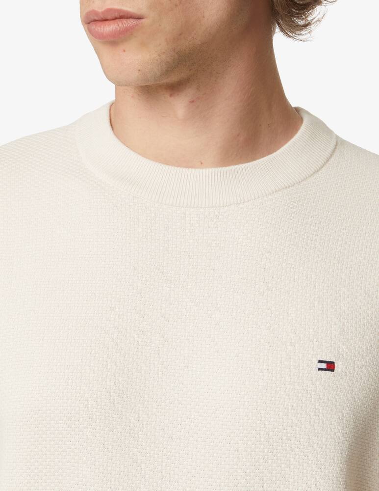 rinascente Tommy Hilfiger Structured cotton sweater - Beige