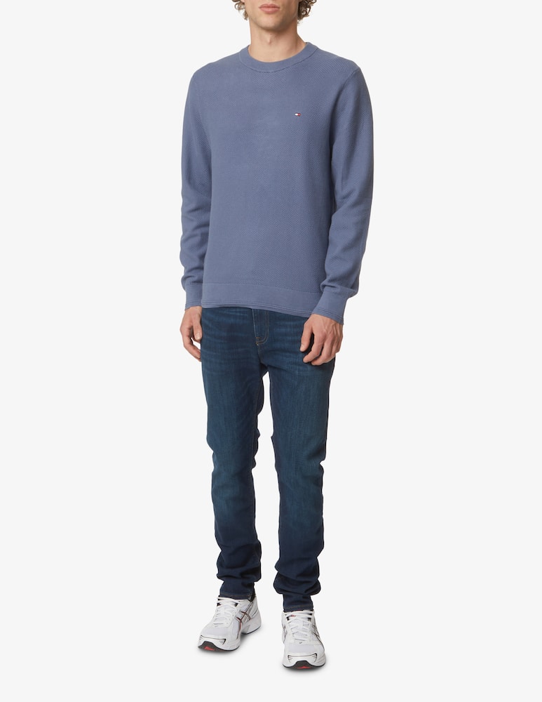 rinascente Tommy Hilfiger Structured cotton sweater - Blue
