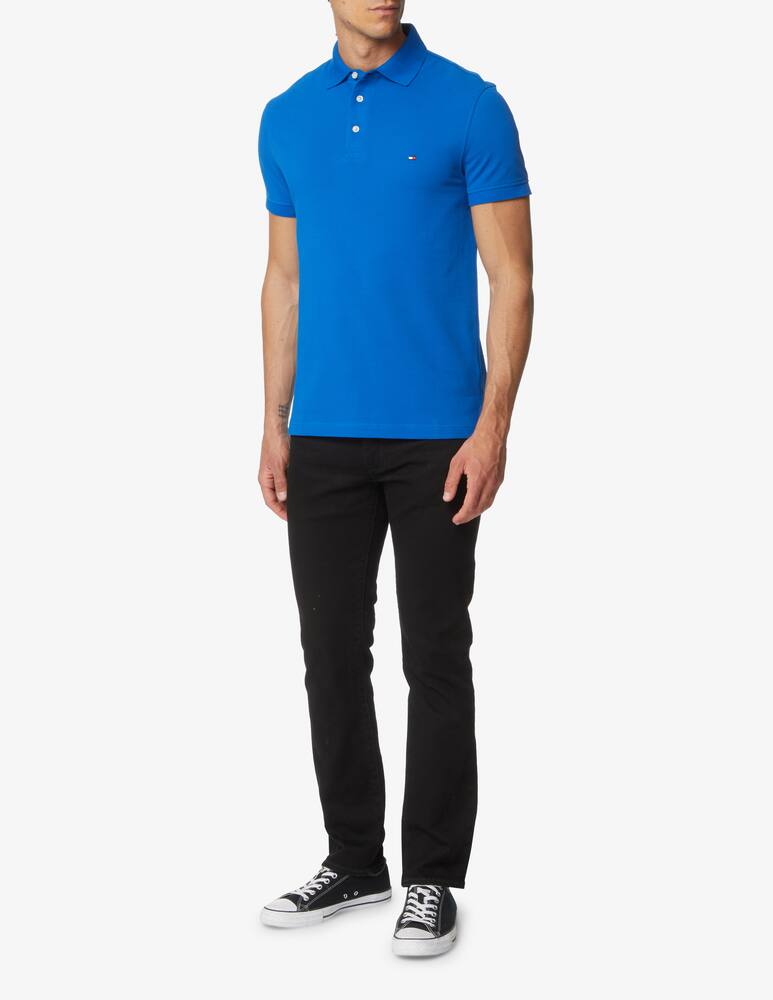 rinascente Tommy Hilfiger Slim stretch small flag polo - Blue