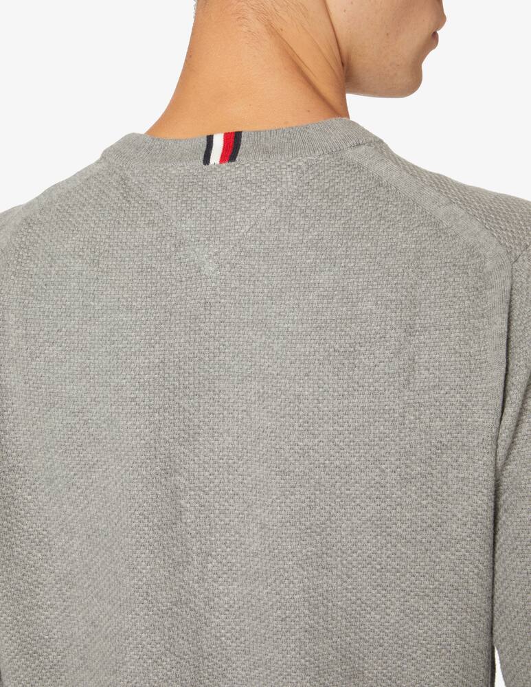 rinascente Tommy Hilfiger Maglia girocollo in cotone strutturato - Grigio