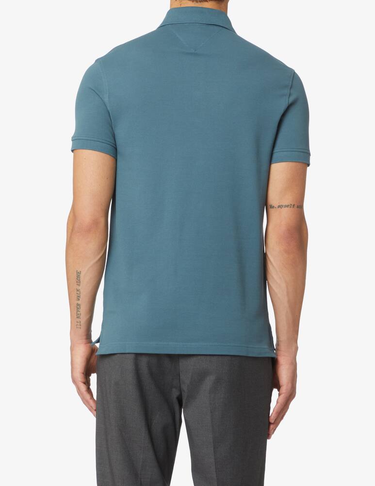 rinascente Tommy Hilfiger Polo manica corta slim stretch flag loghino - Blu