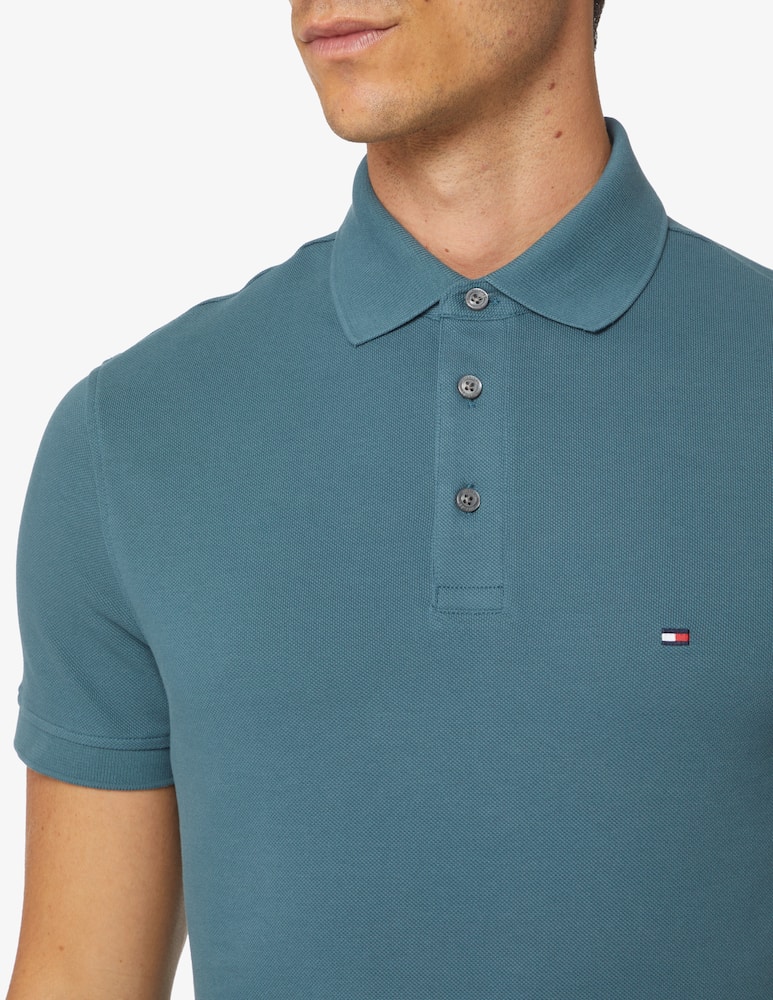 rinascente Tommy Hilfiger Polo manica corta slim stretch flag loghino - Blu
