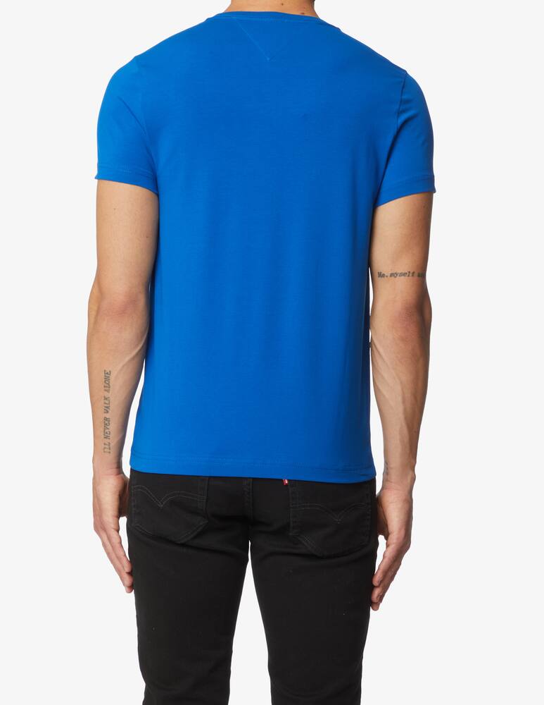 Tommy Hilfiger Maglietta manica corta loghino petto flag - Blu - immagine 3 Tommy Hilfiger Maglietta manica corta loghino petto flag - Blu - immagine 3