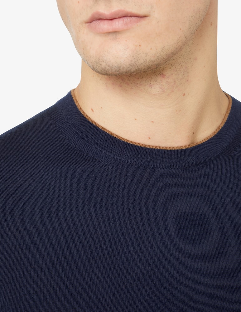rinascente Tommy Hilfiger Maglia girocollo merino collo capovolto - Blu