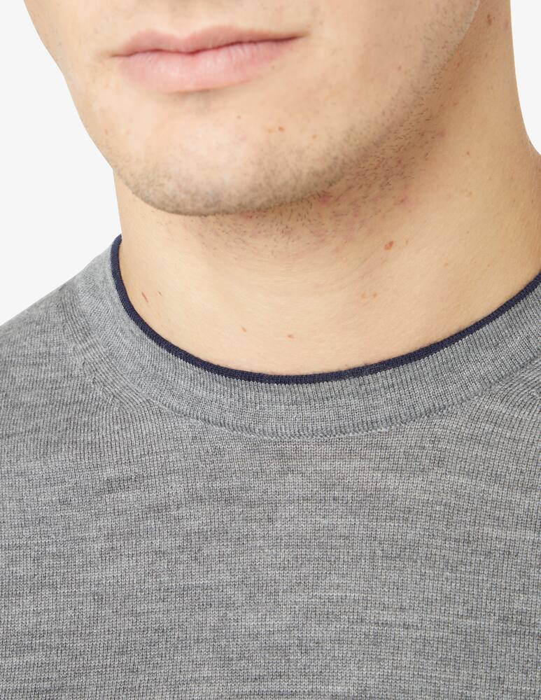 rinascente Tommy Hilfiger Maglia girocollo merino collo capovolto - Grigio