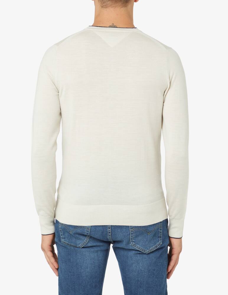rinascente Tommy Hilfiger Maglia girocollo merino collo capovolto - Beige