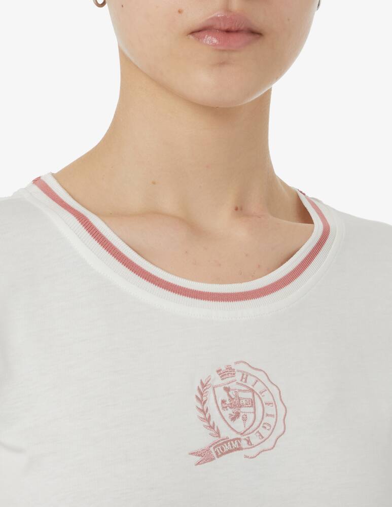 Tommy Hilfiger Icon slim crewneck top - White - picture 4
