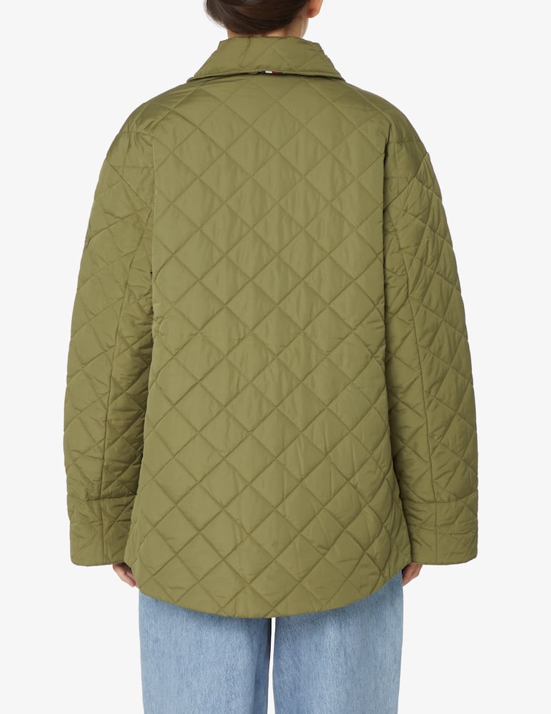rinascente Tommy Hilfiger Quilted Sorona short parka - Olive