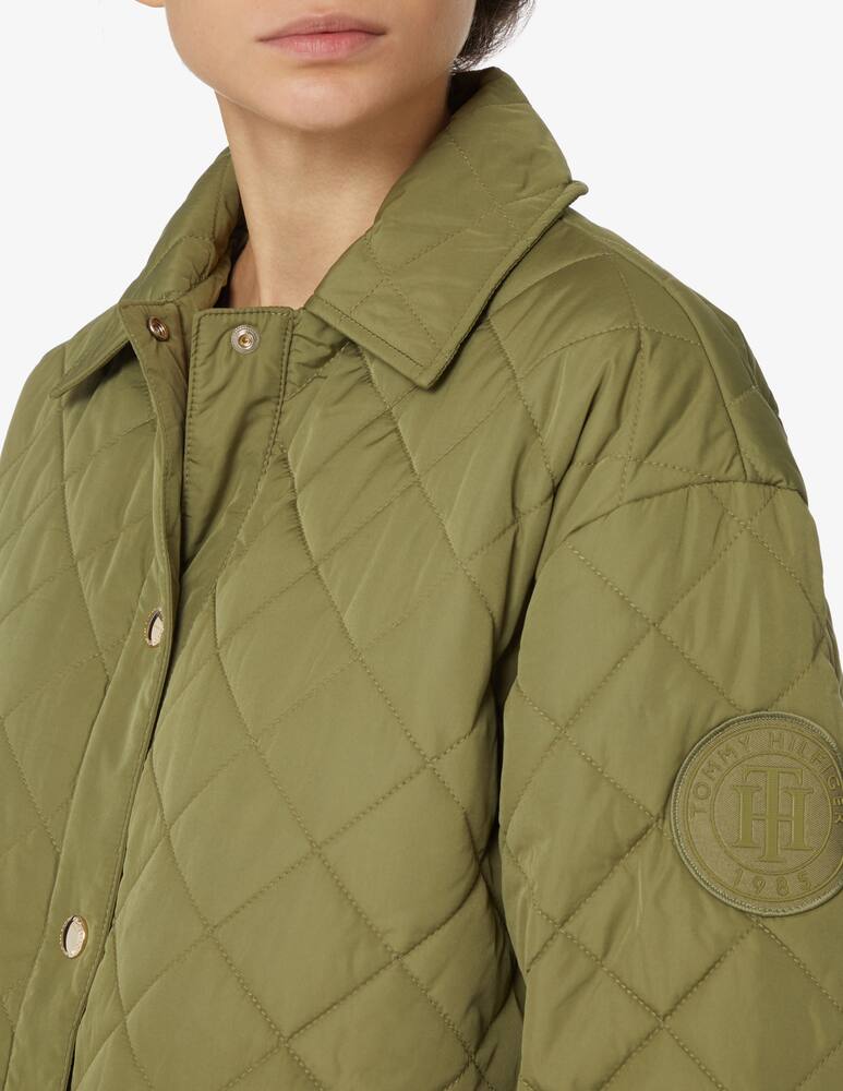 rinascente Tommy Hilfiger Quilted Sorona short parka - Olive