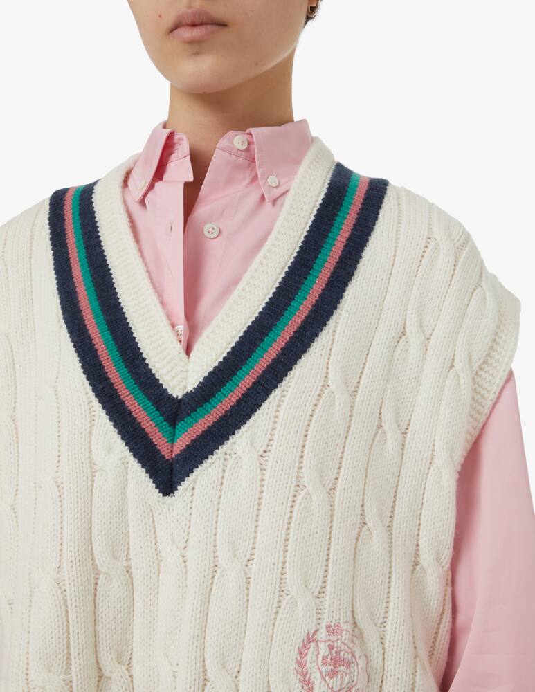 rinascente Tommy Hilfiger Maglione senza manica con scollo V - Rosa