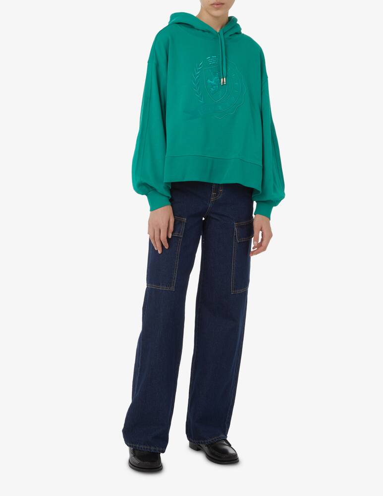 rinascente Tommy Hilfiger Felpa overzied con cappuccio Icon - Verde