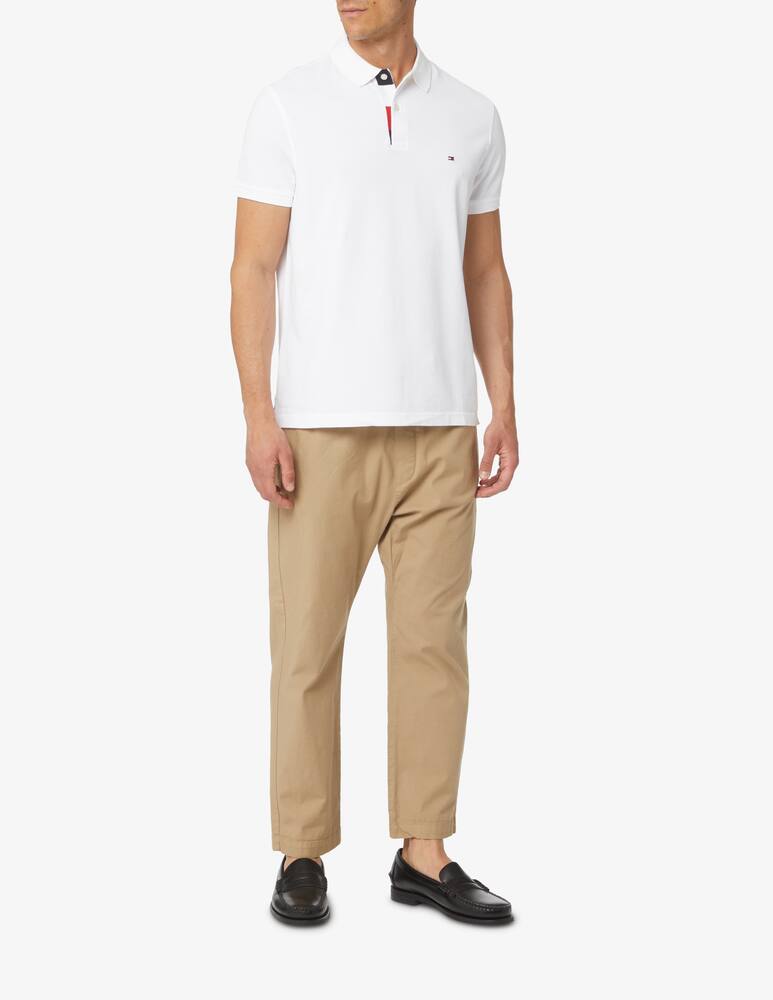 rinascente Tommy Hilfiger Polo manica corta regular flag bottoni - Bianco