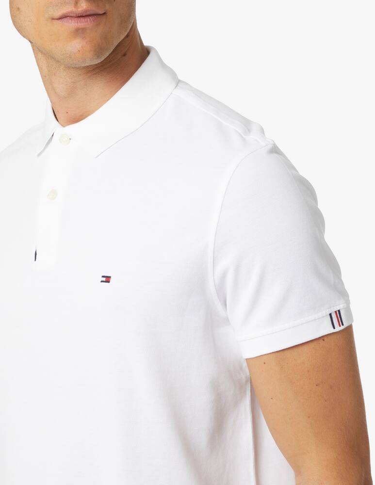 rinascente Tommy Hilfiger Polo manica corta regular flag bottoni - Bianco