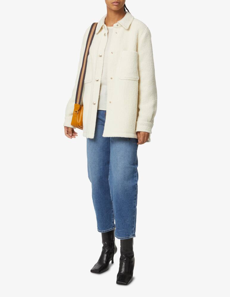 rinascente Tommy Hilfiger Boucle wool blend overshirt - White