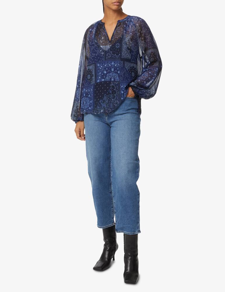 rinascente Tommy Hilfiger Blusa scollo a v Paisley - Blu