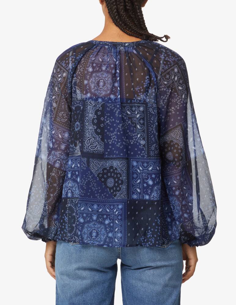 rinascente Tommy Hilfiger Blusa scollo a v Paisley - Blu