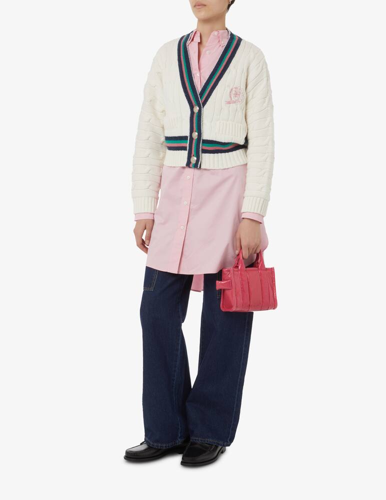 rinascente Tommy Hilfiger Cardigan con scollo a V a trecce Icon - Rosa