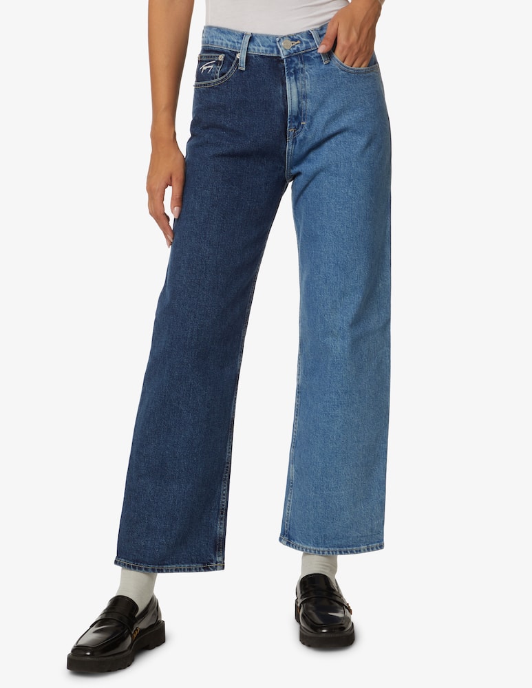 rinascente Tommy Jeans Betsy high rise bicolor straight jeans - Blue