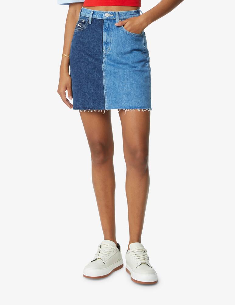 rinascente Tommy Jeans Gonna di jeans Mom bicolor - Blu