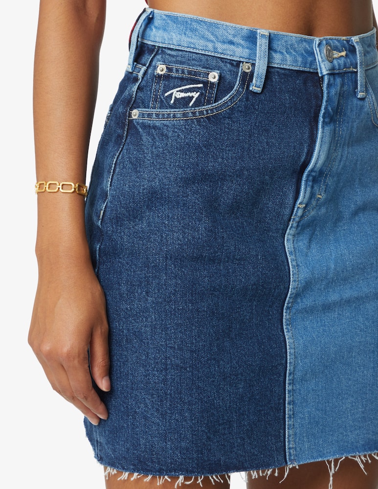 rinascente Tommy Jeans Gonna di jeans Mom bicolor - Blu