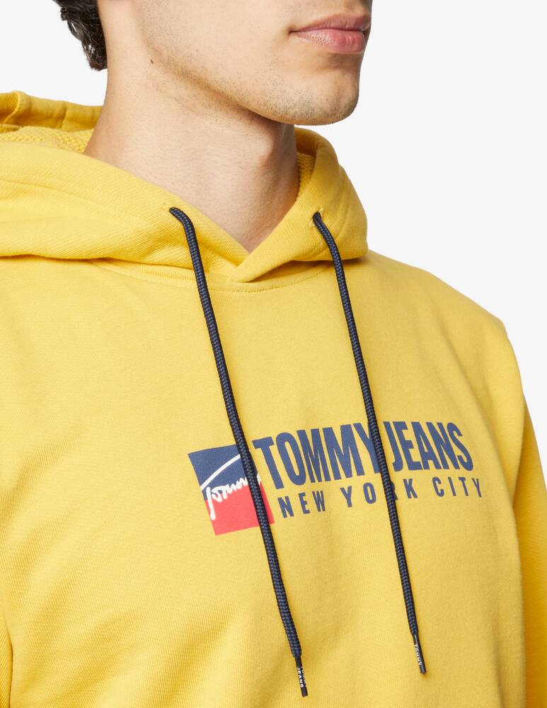 rinascente Tommy Jeans Felpa con cappuccio con logo - giallo