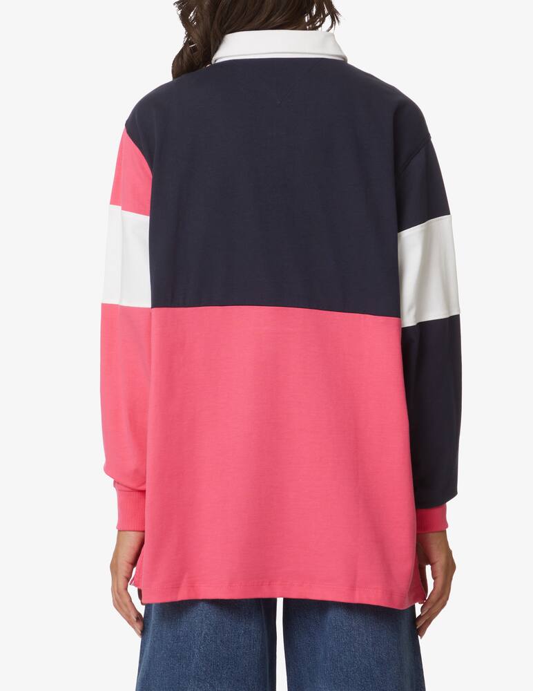 rinascente Tommy Jeans Polo a maniche lunghe in cotone - Rosso