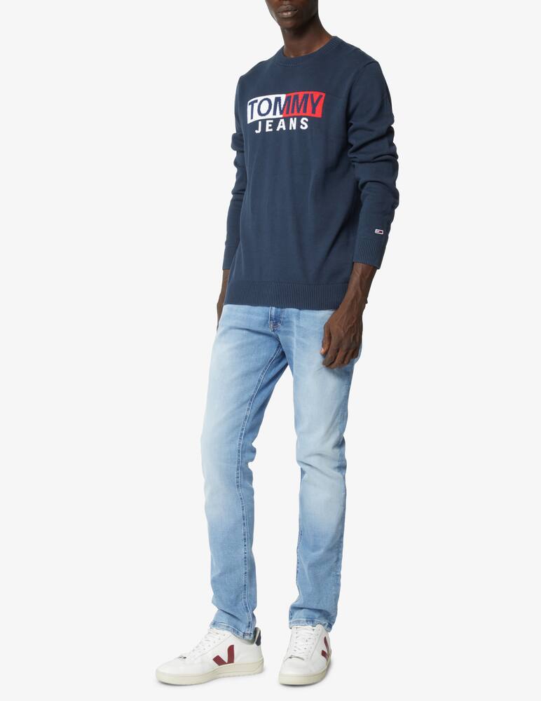 rinascente Tommy Jeans Maglia girocollo con logo - Blu