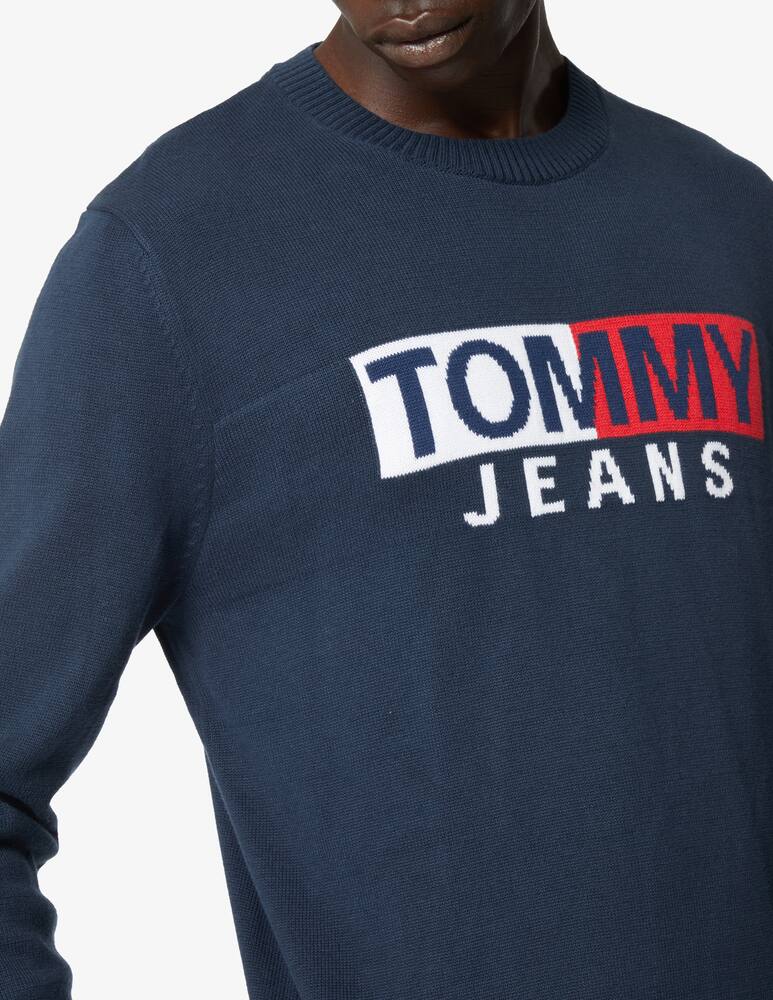 rinascente Tommy Jeans Maglia girocollo con logo - Blu