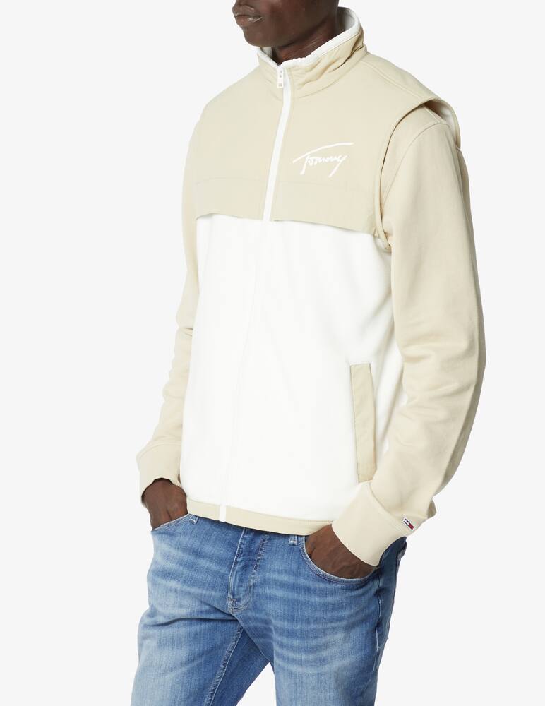 rinascente Tommy Jeans Recycled pile vest jacket - Beige