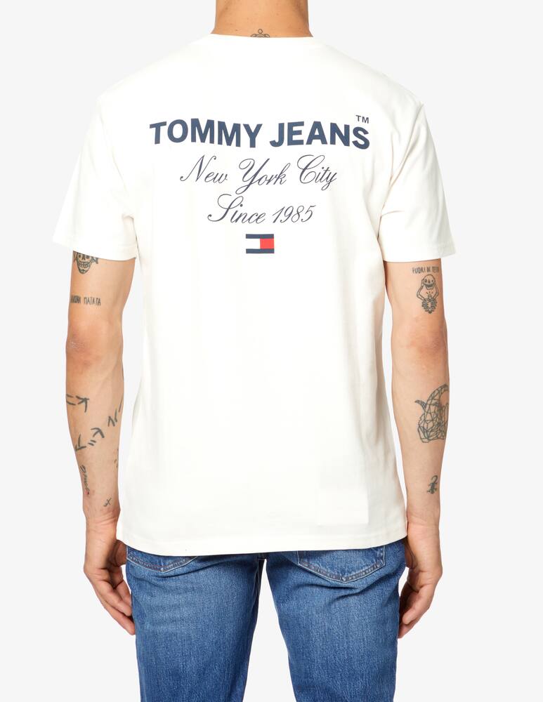 rinascente Tommy Jeans Maglietta con logo sulla schiena - bianco
