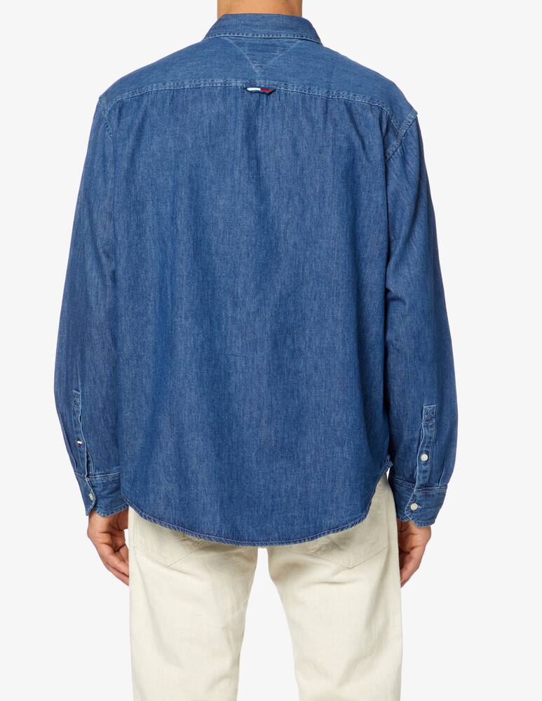 rinascente Tommy Jeans Logo denim shirt - Blue