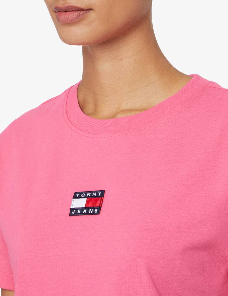 rinascente Tommy Jeans T-shirt crop Badge - Rosa