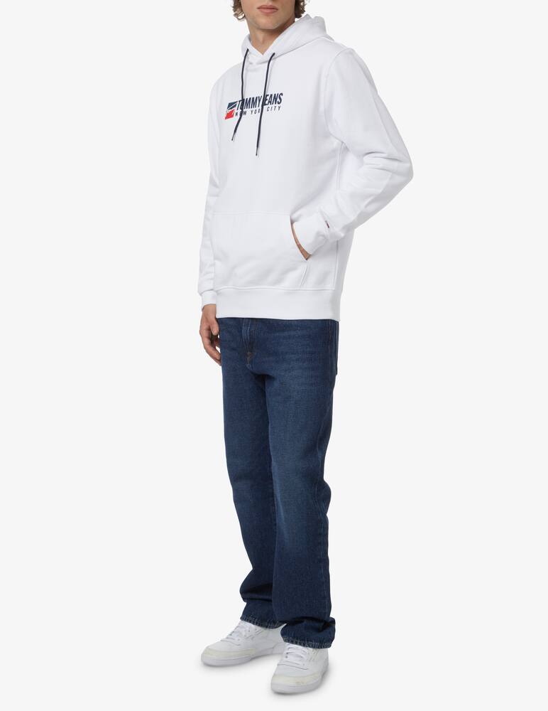 rinascente Tommy Jeans Hooded logo sweater - white
