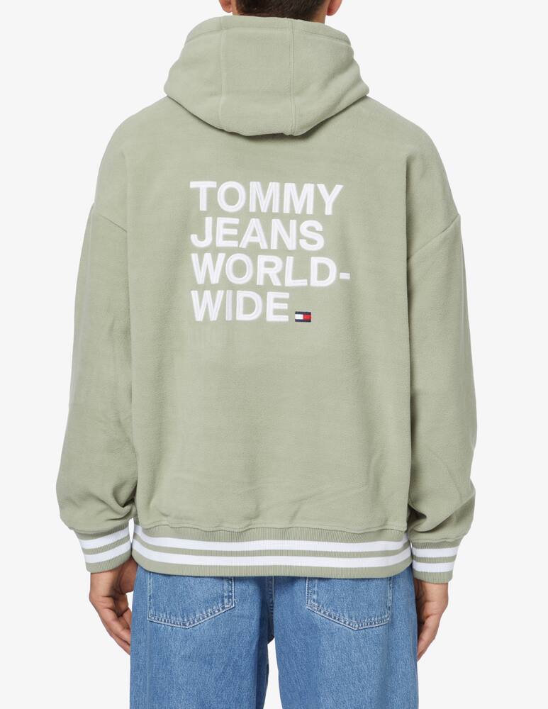 Tommy Jeans Maglia in pile riciclato - verde - immagine 3