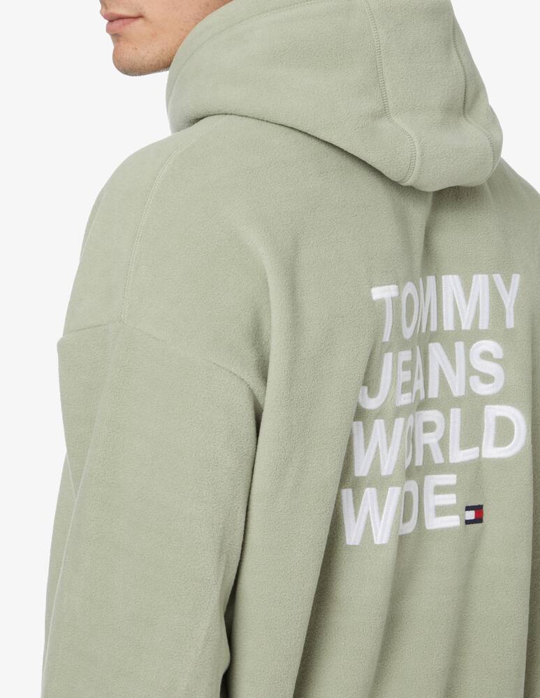 Tommy Jeans Maglia in pile riciclato - verde - immagine 4