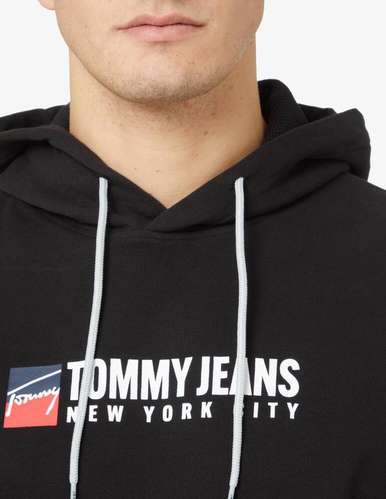 rinascente Tommy Jeans Felpa con cappuccio con logo - nero