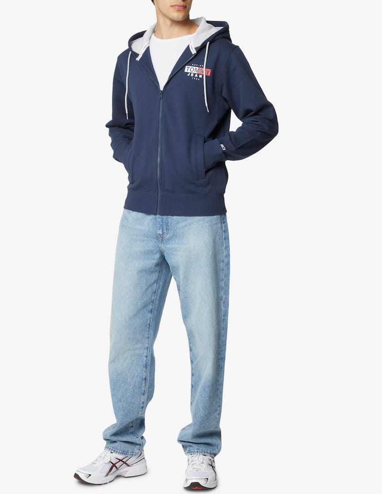rinascente Tommy Jeans Felpa con cappuccio con logo - Blu