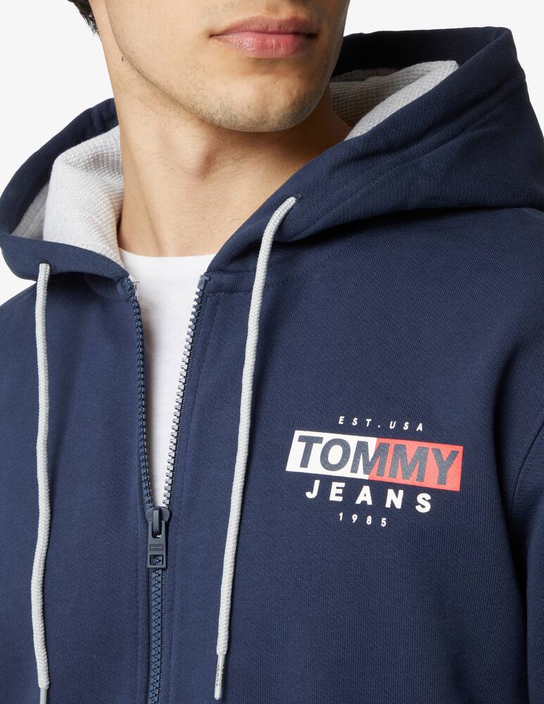 rinascente Tommy Jeans Felpa con cappuccio con logo - Blu