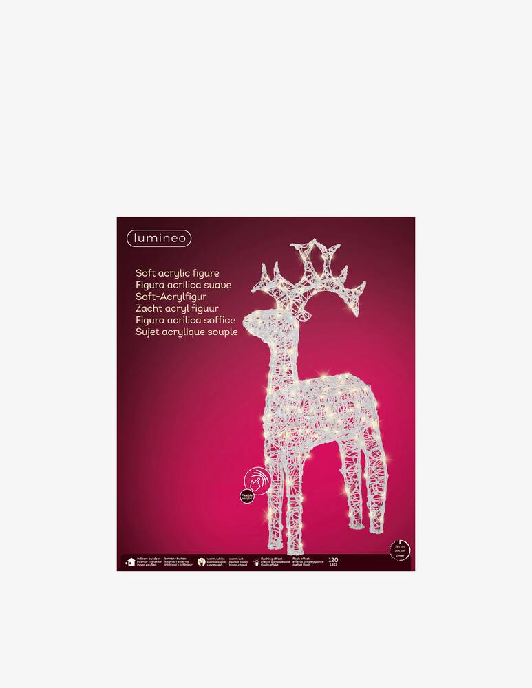 rinascente Kaemingk Reindeer Led Moving Lights Outdoor Transp/Warm White 120L