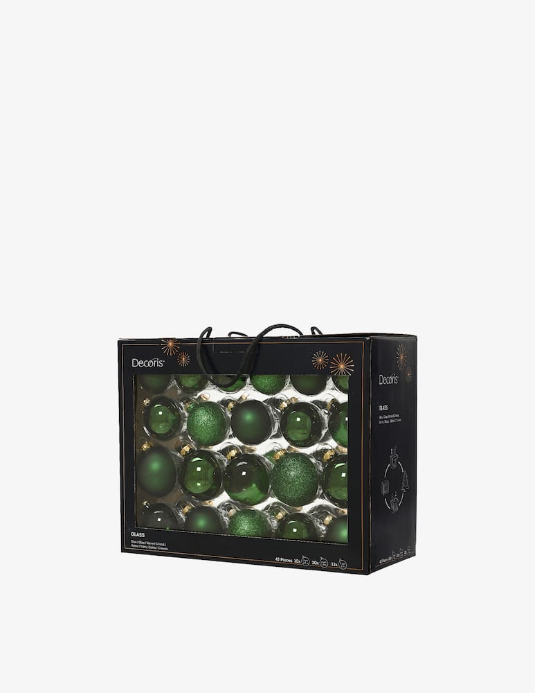 Kaemingk Palline vetro shiny mat box 42pz - immagine 1
