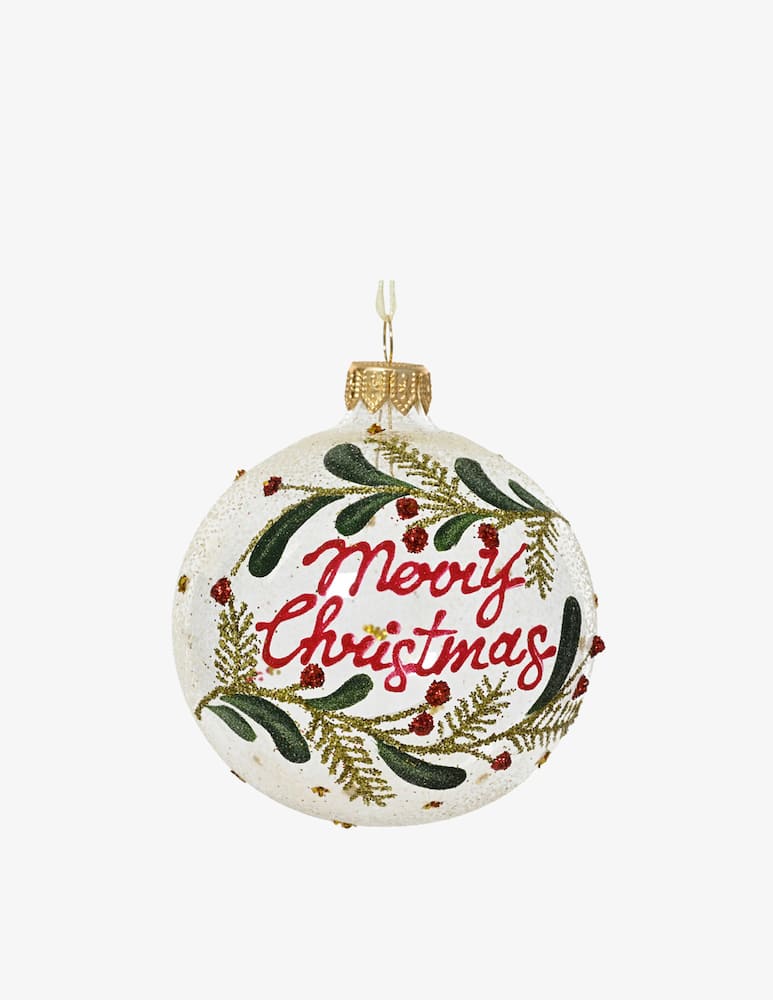 rinascente Kaemingk Pallina Merry Christmas 8cm