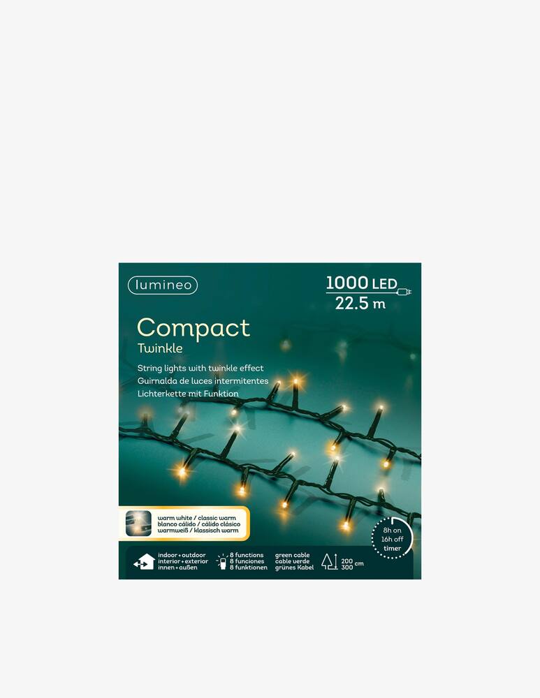 rinascente Kaemingk Lumineo Led Compact 8 Funz. Twinkle effect outdoor 2250Cm