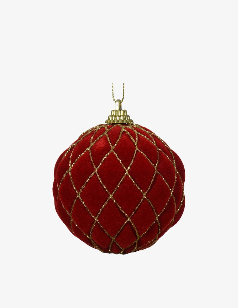 Kaemingk Pallina Velvet Check 8Cm - immagine 1 Kaemingk Pallina Velvet Check 8Cm - immagine 1