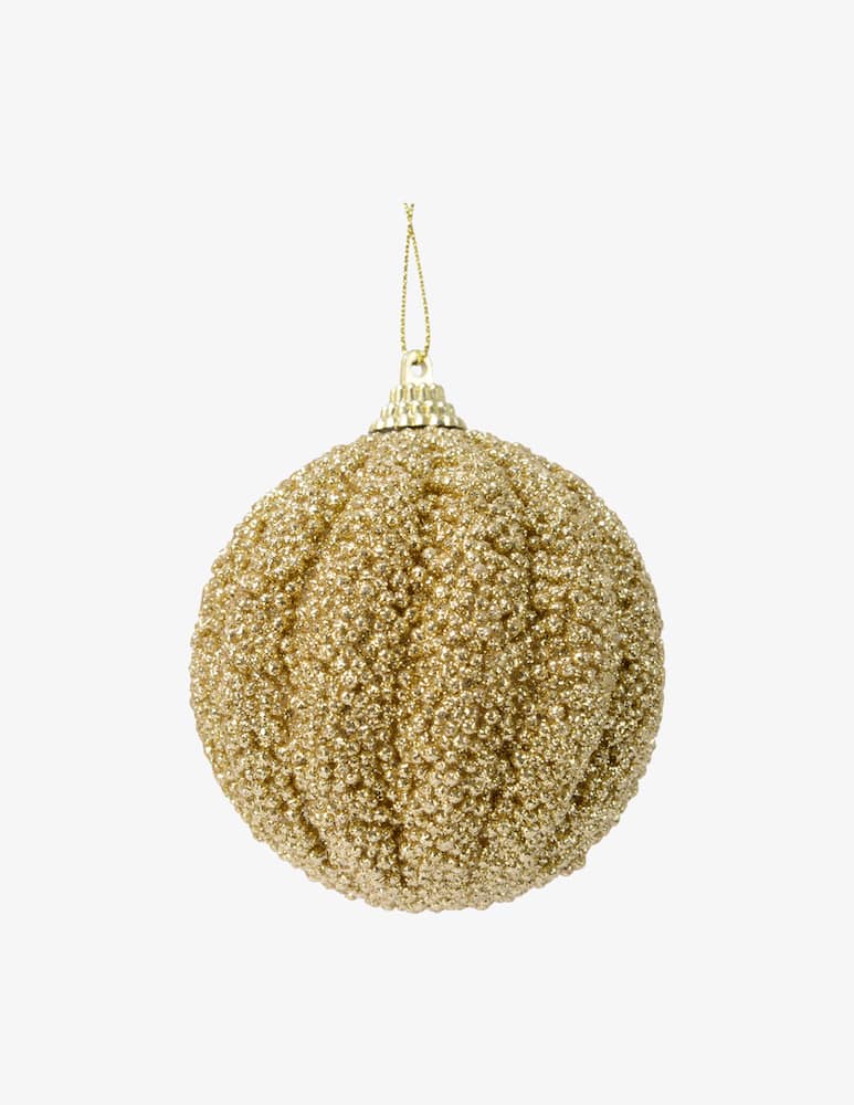 rinascente Kaemingk Glitter ribbed ball 8cm