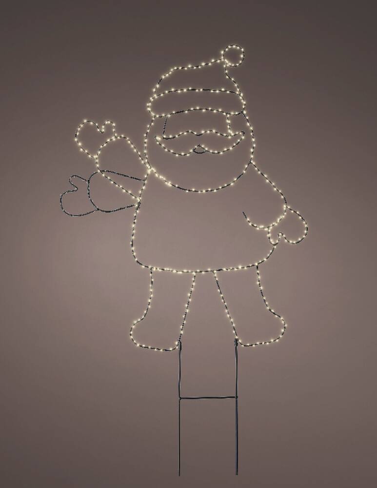 rinascente Kaemingk Babbo Natale Micro Led Luce Fissa Outd. Blk/Warm White 490L