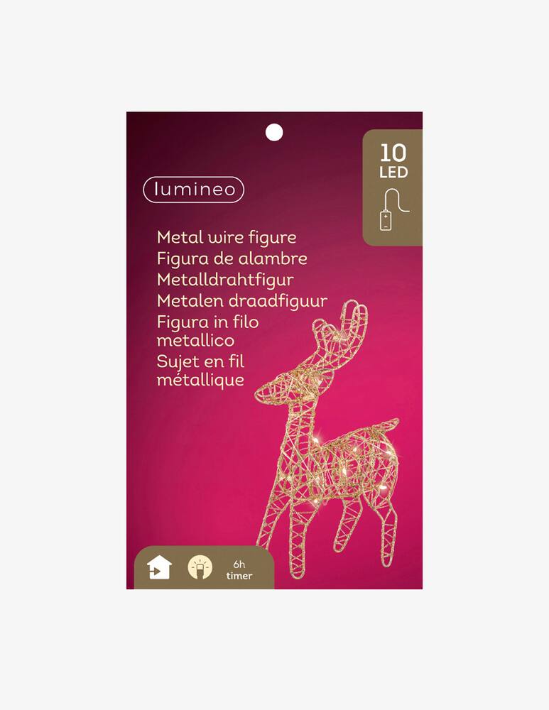 rinascente Kaemingk Renna Micro Led Fisso Gold/Warm White 10L Indoor