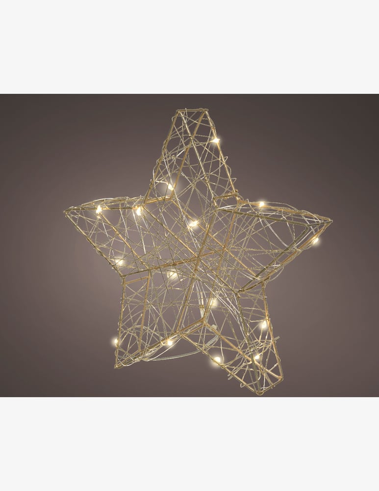 rinascente Kaemingk Micro Led Star Fixed Gold/Warm White 30L Indoor