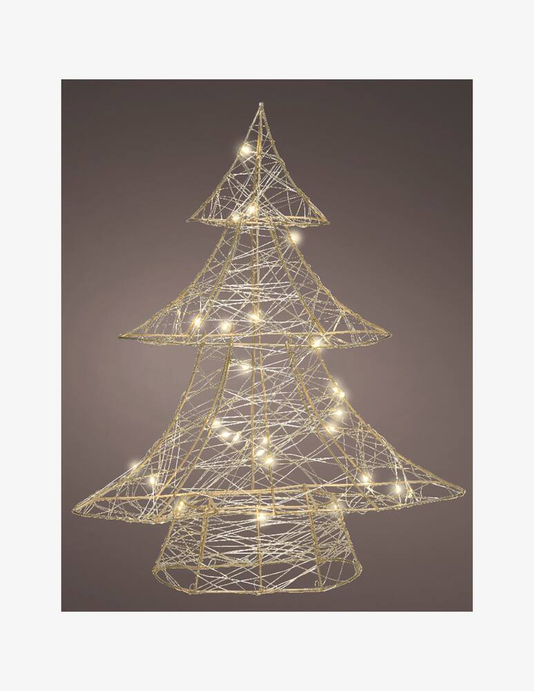 rinascente Kaemingk Albero Di Natale Micro Led Fisso Gold/Warm White30L Indoor