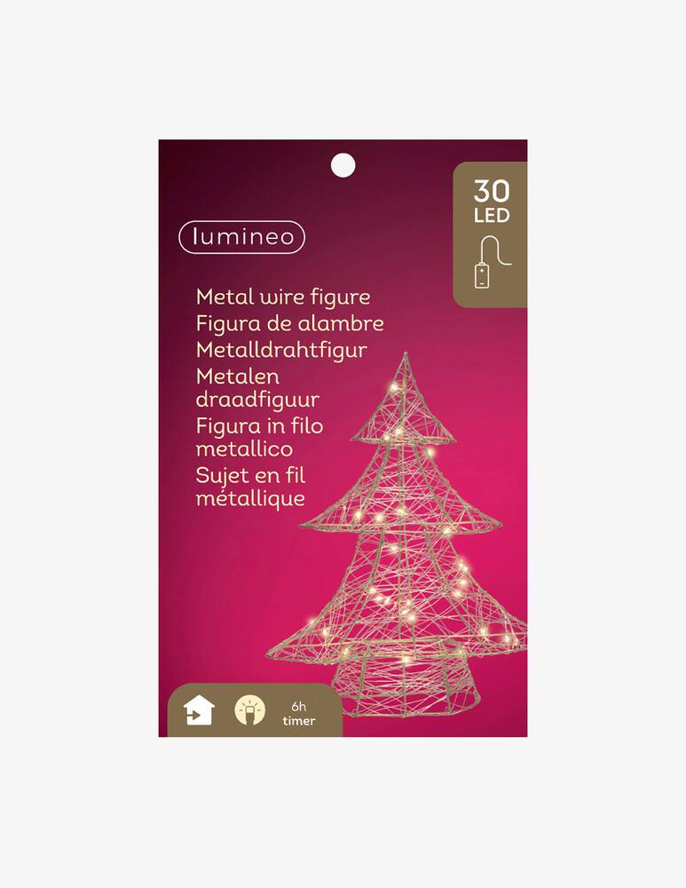 rinascente Kaemingk Albero Di Natale Micro Led Fisso Gold/Warm White30L Indoor