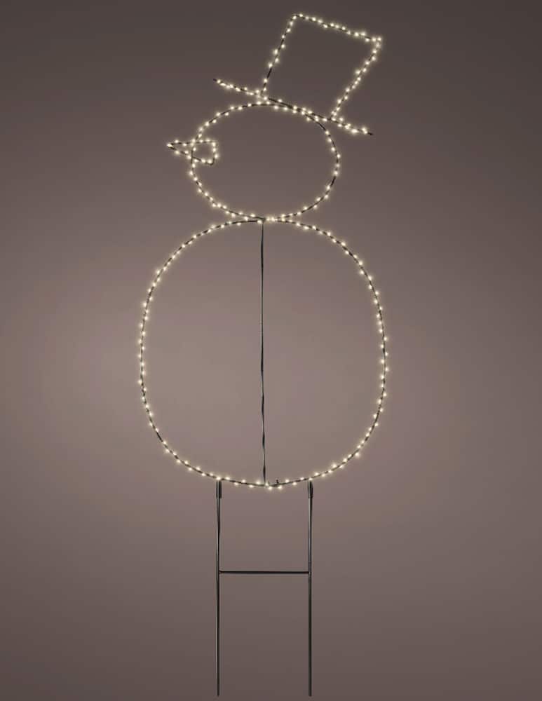 Kaemingk Snowman Microled Outdoor Fixed Light Blk/Warm Wht 250L - picture 2